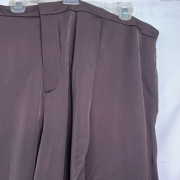 Vince Satin Pleated Cropped wide Leg Pants size 24plus. NWOT - Picture 5 of 14